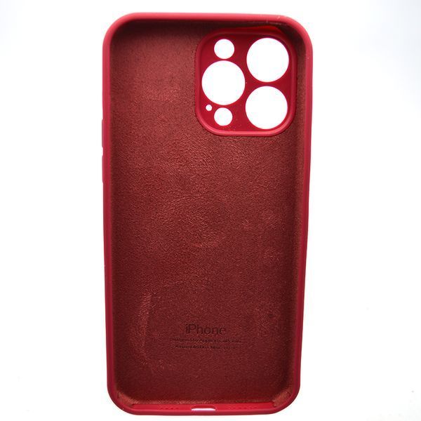 Силіконовий чохол накладка Silicon Case Full Camera для iPhone 14 Pro Rose Red 60642 фото