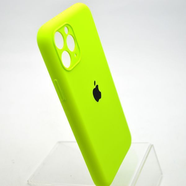 Силиконовый чехол накладка Silicon Case Full Camera для iPhone 11 Pro Fluorescent Green 89229 фото