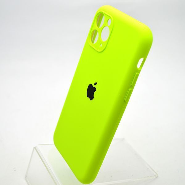 Силиконовый чехол накладка Silicon Case Full Camera для iPhone 11 Pro Fluorescent Green 89229 фото