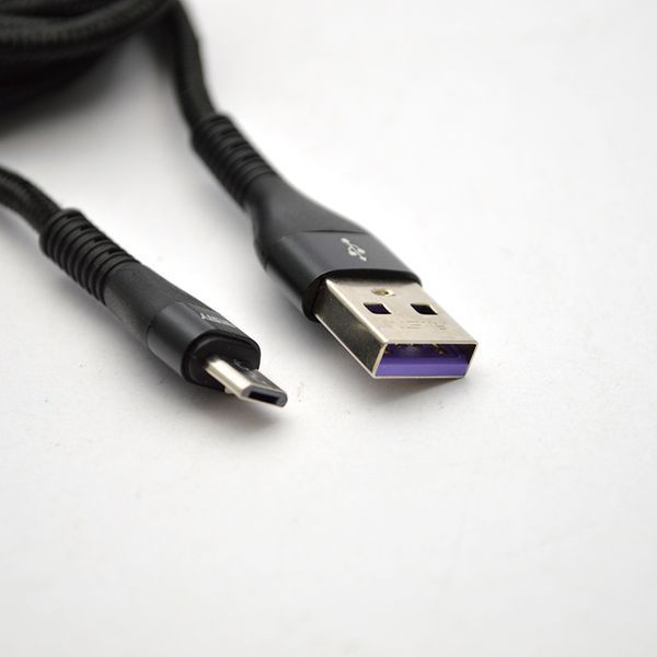 Кабель ANSTY ANS-88-A Nylon Micro USB 3.4A 2M Black 94124 фото