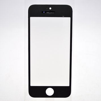 Стекло LCD Apple iPhone 5 с рамкой и ОСА Black Original 1:1 66124 фото