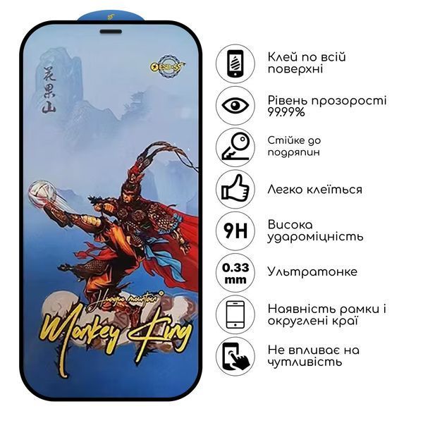Захисне скло Monkey King ESD 5S Glass для Apple iPhone 15 Plus/iPhone 16 Plus 71233 фото
