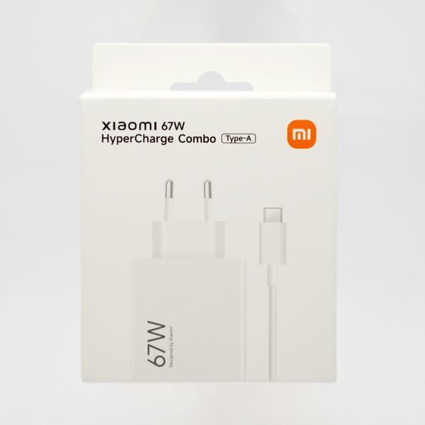 Мережевий зарядний пристрій Xiaomi 67W Power Adapter з кабелем USB-C White (BHR6035EU) Original SN 69220 фото
