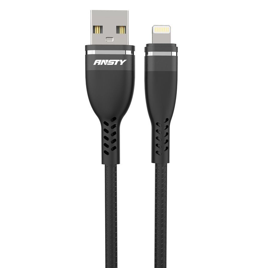 Кабель ANSTY S-012-I Lightning 3A 1M Чорний 68999 фото