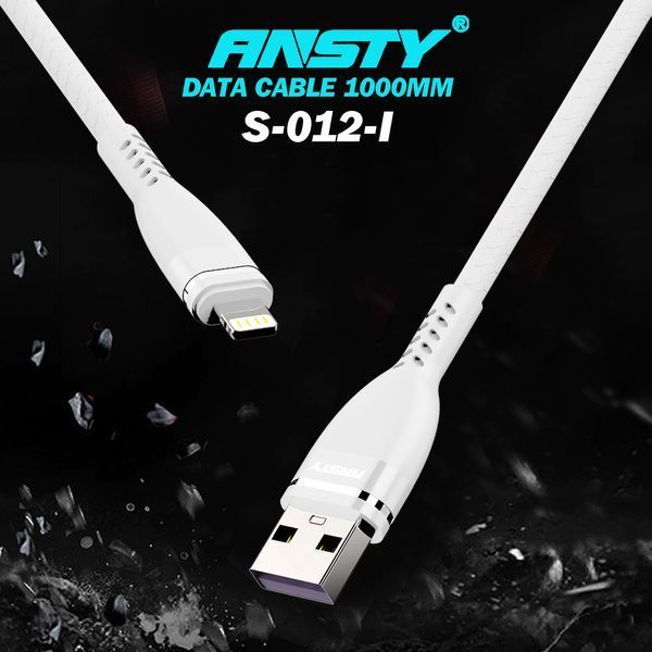 Кабель ANSTY S-012-I Lightning 3A 1M Білий 88444 фото