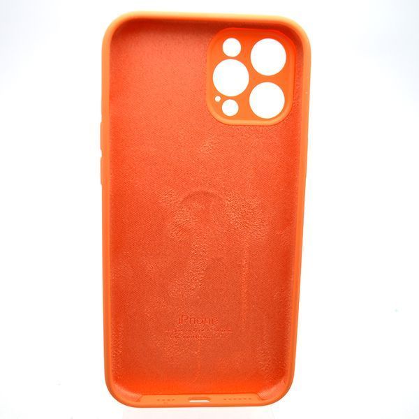 Силиконовый чехол накладка Silicon Case Full Camera для iPhone 12 Pro Golden Orange 72127 фото