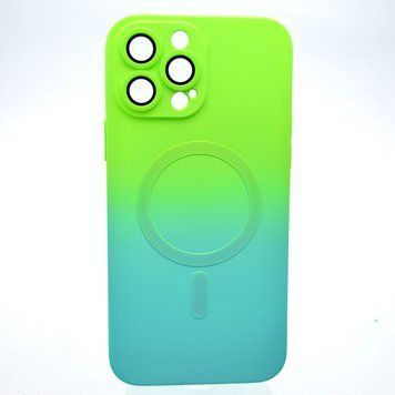 Чехол накладка с MagSafe Bright Case для Apple iPhone 13 Pro Max Green-Turquoise 74089 фото