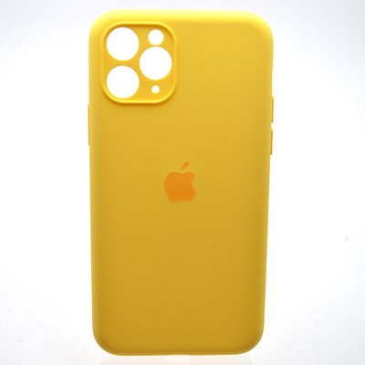 Силіконовий чохол накладка Silicon Case Full Camera для iPhone 11 Pro Yellow 82770 фото