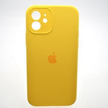 Силиконовый чехол накладка Silicon Case Full Camera для iPhone 12 Yellow 46093 фото
