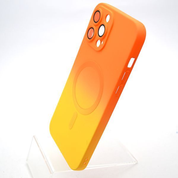 Чехол накладка с MagSafe Bright Case для Apple iPhone 13 Pro Max Orange-Yellow 74761 фото