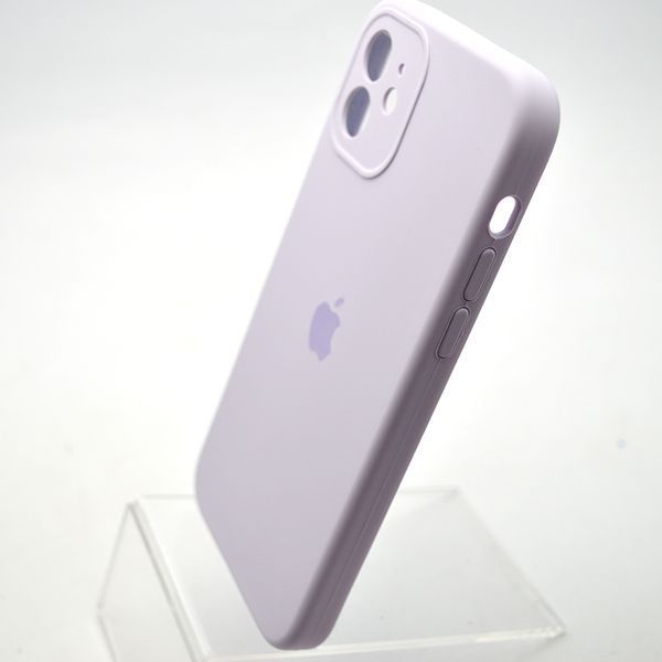 Силиконовый чехол накладка Silicon Case Full Camera для iPhone 12 Light Purple 79762 фото