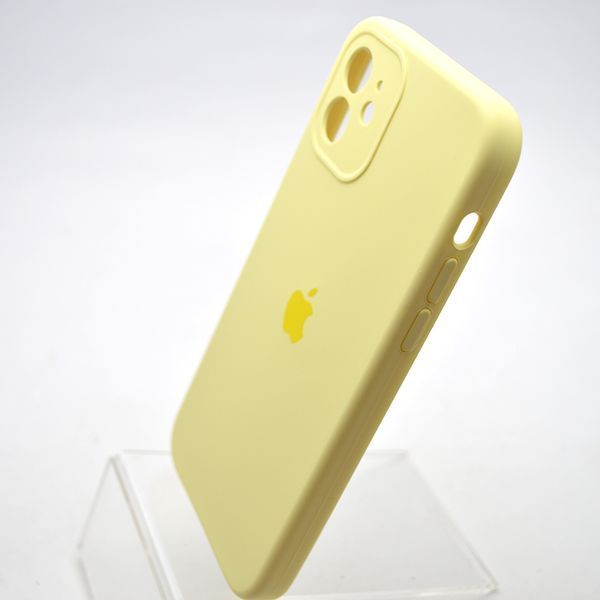 Силиконовый чехол накладка Silicon Case Full Camera для iPhone 12 Milk Yellow 42838 фото