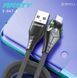 Кабель ANSTY S-047-A Micro USB LED Snake Nylon 5A 1M Black 67355 фото 2