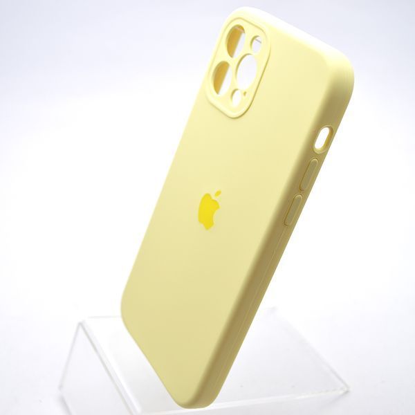 Силиконовый чехол накладка Silicon Case Full Camera для iPhone 12 Pro Milk Yellow 46503 фото