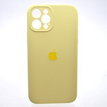 Силіконовий чохол накладка Silicon Case Full Camera для iPhone 12 Pro Max Milk Yellow 94770 фото