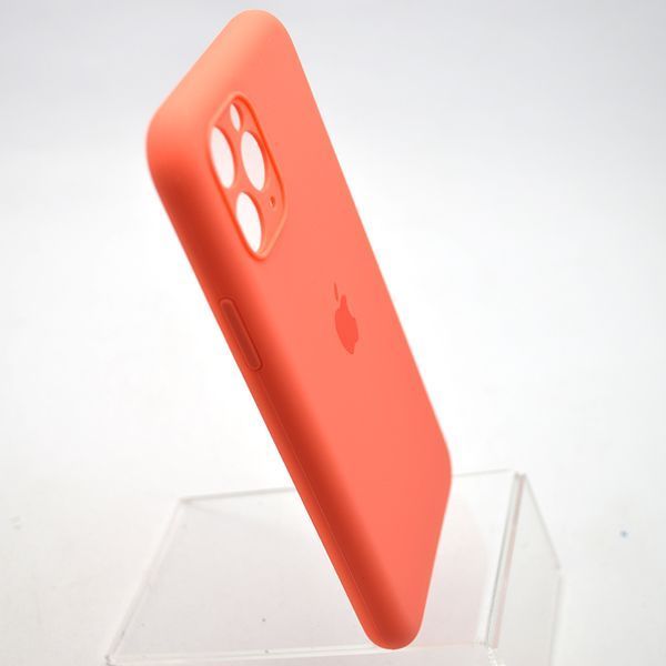 Силиконовый чехол накладка Silicon Case Full Camera для iPhone 11 Pro Pink Orange 94264 фото
