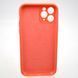 Силиконовый чехол накладка Silicon Case Full Camera для iPhone 11 Pro Pink Orange 94264 фото 4
