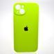 Силиконовый чехол накладка Silicon Case Full Camera для iPhone 15 Fluorescent Green 45067 фото 1