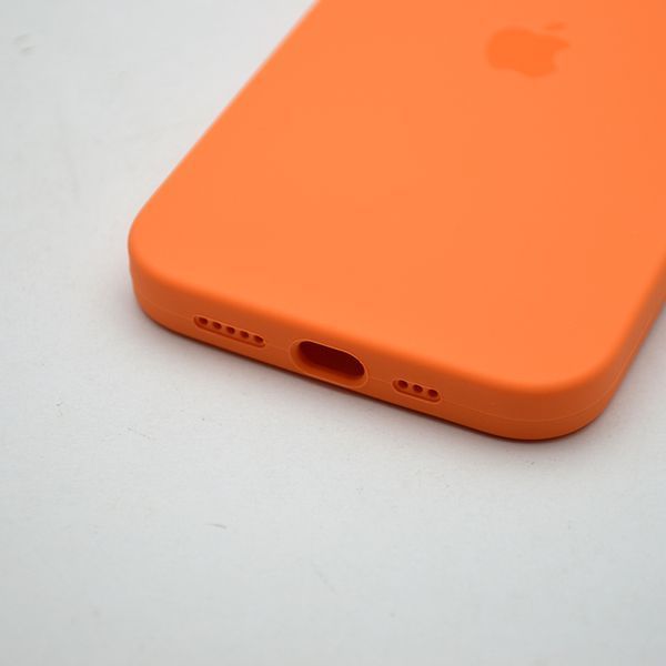 Силиконовый чехол накладка Silicon Case Full Camera для iPhone 15 Plus Golden Orange 90572 фото
