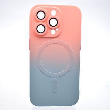 Чехол накладка с MagSafe Bright Case для Apple iPhone 14 Pro Peach-Gray 64854 фото