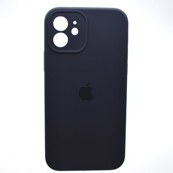 Силиконовый чехол накладка Silicon Case Full Camera для iPhone 12 Midnight Blue 99711 фото