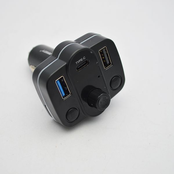 FM модулятор ANSTY CAR-017 Bluetooth (2 USB / 1 Type-C PD) с LED display Black 68965 фото