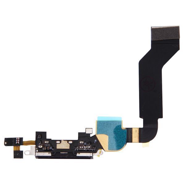 Шлейф Apple iPhone 4S з чорним роз'ємом HF і мікрофоном Original Used 13135 фото