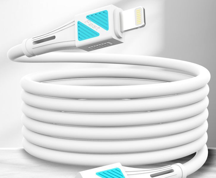 Кабель ANSTY Z-041-PI Type-C to Lightning Silicone 30W 3A 1.2M Чорний 47360 фото
