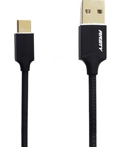 Кабель ANSTY ST-003 Type-C 3A 1M Black 83359 фото