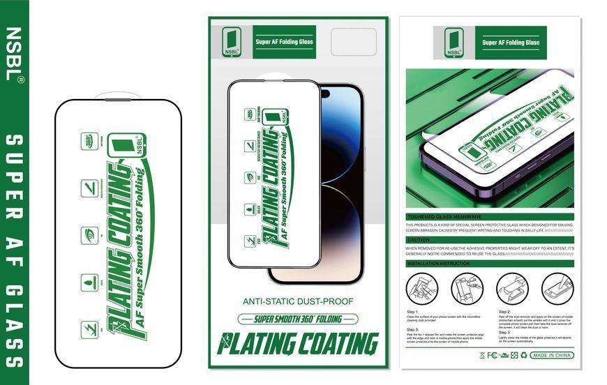 Захисне скло NSBL Plating Coating AF Glass для Apple iPhone 12/iPhone 12 Pro 53050 фото