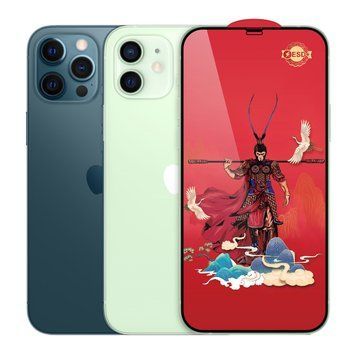 Захисне скло Monkey King ESD RED Glass для Apple iPhone 12/12 Pro Black 50446 фото