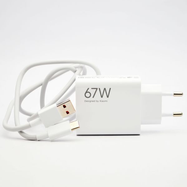 Сетевое зарядное устройство для Xiaomi 67W Power Adapter с кабелем USB-C White (BHR6035EU) Original  53905 фото